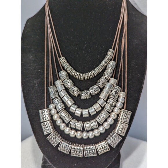 Boho Six Strand Charm Necklace Premier Design - Picture 7 of 9